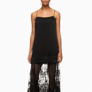 Sea New York Black Maxi Dress with Lace Overlay